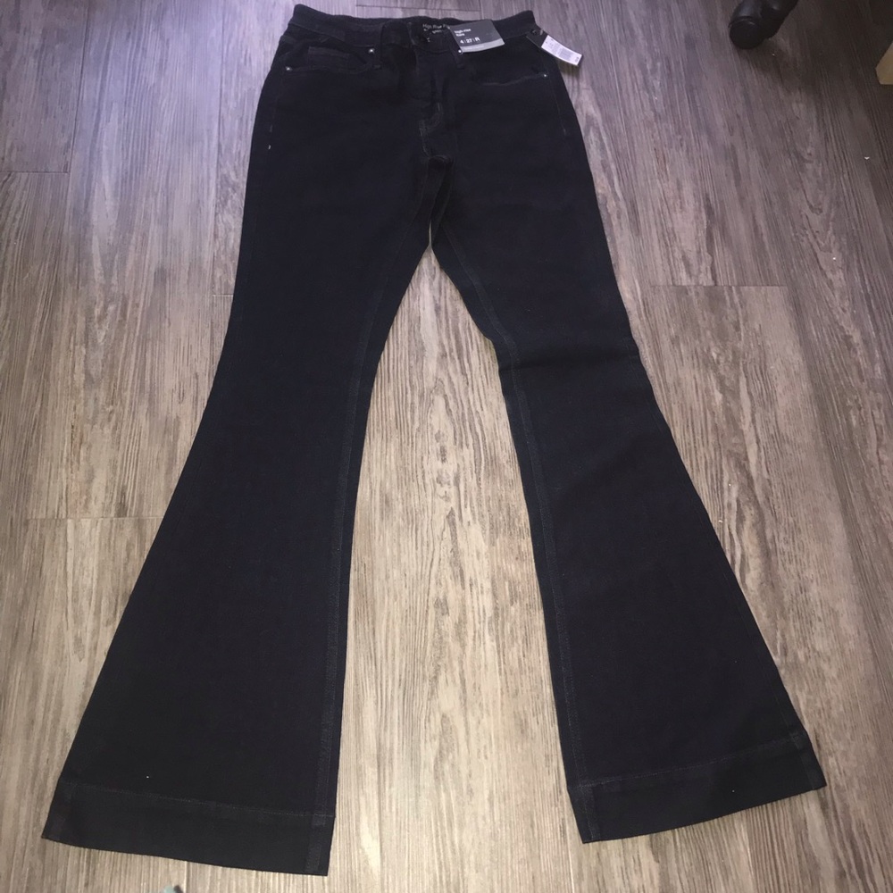 High rise flare denim-Super Stretch